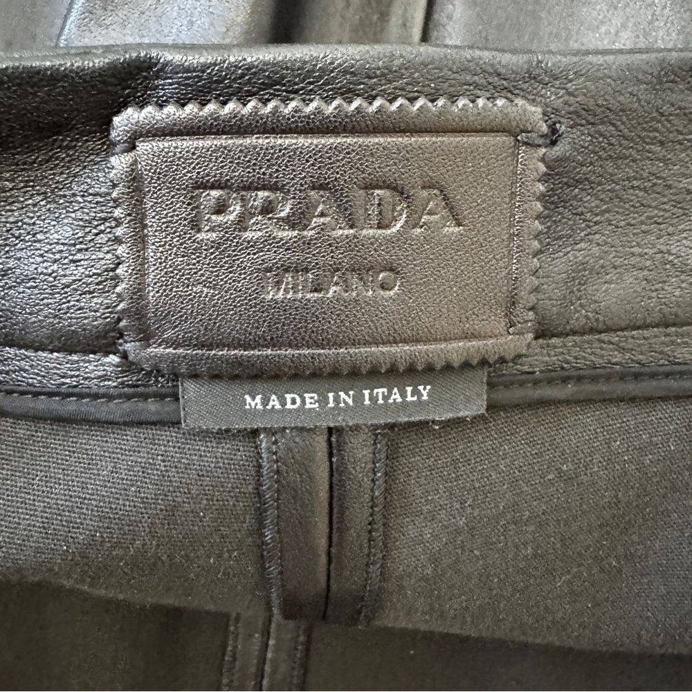 Prada Black Lamb Skin Pencil Skirt - Picture 11 of 11